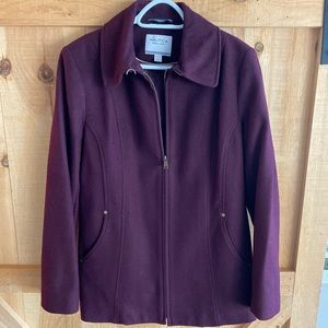 Nautica maroon wool coat - women’s size L